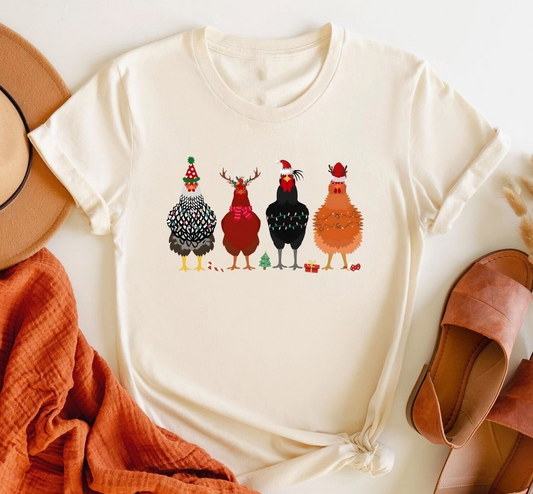 Holiday Chickens-Graphic Tee