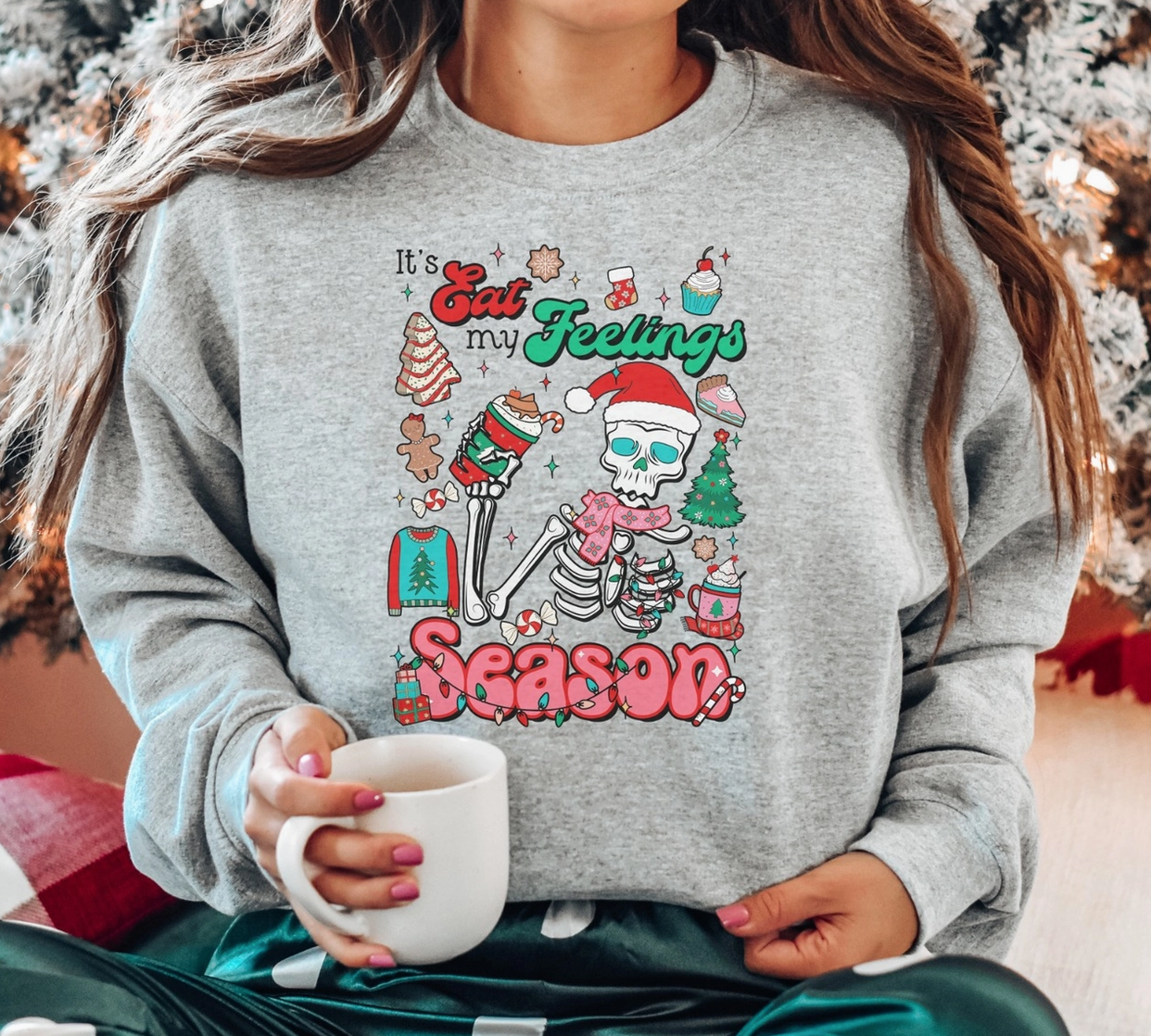 Eat My Feelings Season-Graphic Sweatshirt