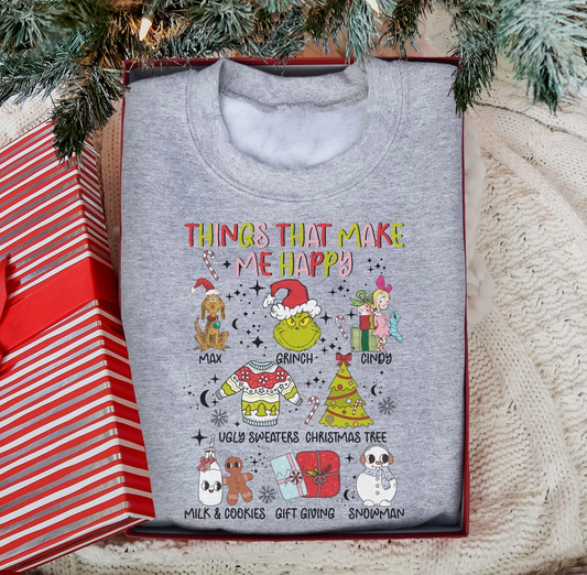 Things That Make Me Happy-Graphic Sweatshirt