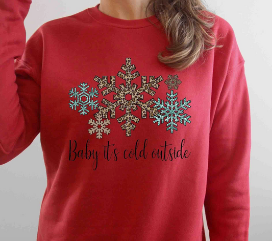 Baby It'a Cold Outside-Graphic Sweatshirt